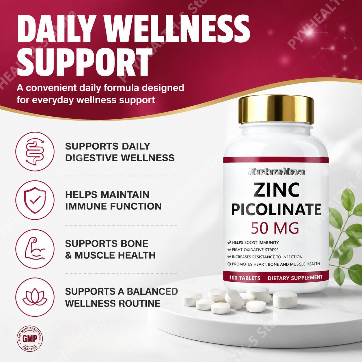 أقراص زنك بيكولينات لدعم مضادا - مراجعة Zinc Supplement 50Mg وسعره